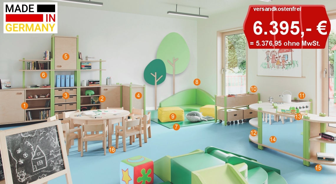 Kindergarten Gruppenraum Komplettangebot Kreativraum in einem Kindergarten oder Schule