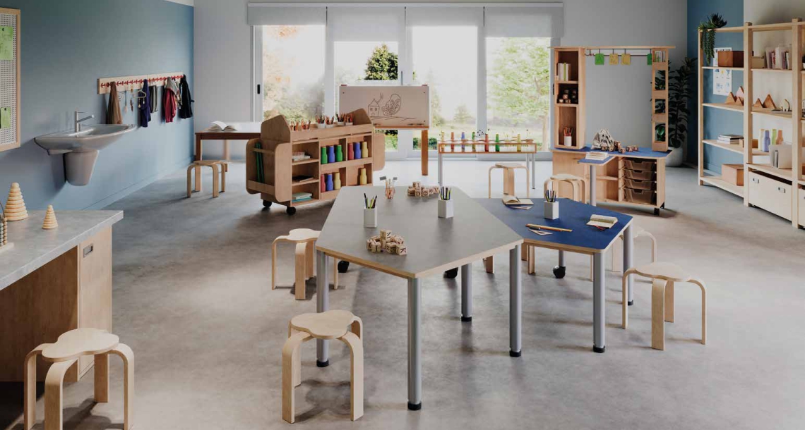 Kreativraum in einem Kindergarten oder Schule Kreativraum in einem Kindergarten oder Schule